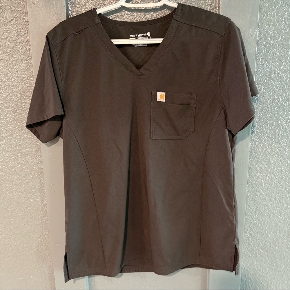 Women’s Carhartt Modern Fit Black Scrub Top Size Medium
